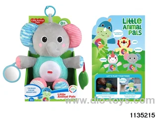 Plush Elephant with Lights and Music (Hammockable)