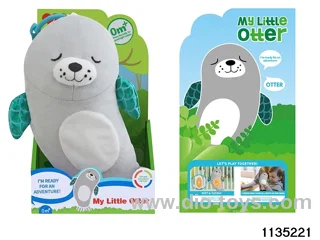 Plush sea otter with light up music