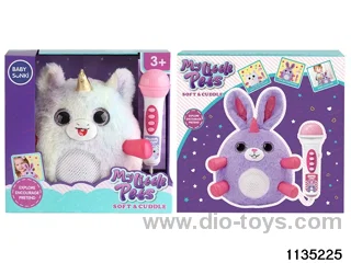 Plush Unicorn with Microphone and Lights