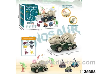 Sliding Dinosaur Car with Lights and Music