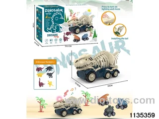 Sliding Dinosaur Car with Lights and Music