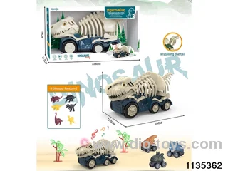 Sliding Dinosaur Car with Lights and Music