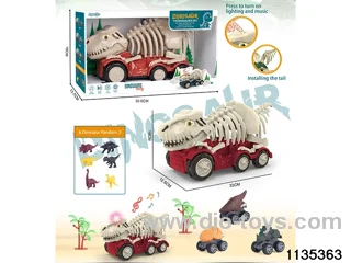 Sliding Dinosaur Car with Lights and Music