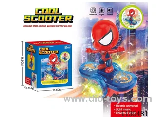 B/O Rotating Spiderman Scooter