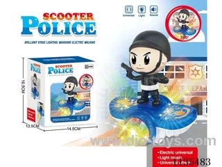 B/O Rotary Big Head Soldier Scooter