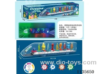Transparent gears B/O ocean moving car