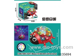 Transparent Gear B/O Ladybird with Lights Music