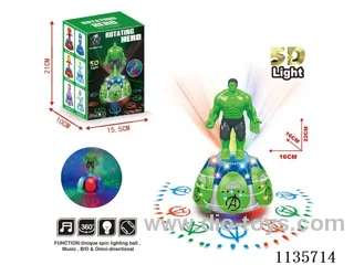 B/O rotary lift Hulk with light music
