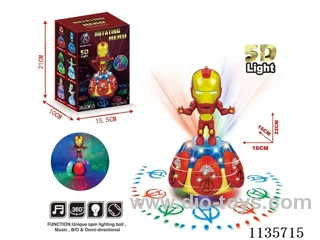 B/O Rotary Lift Iron Man with Lights Music