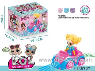 B/O 5D light and music surprise doll car