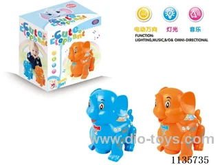 B/O Cartoon Elephant with light music