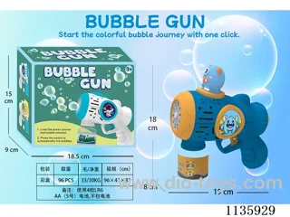 Automatic bubble gun with light not included battery