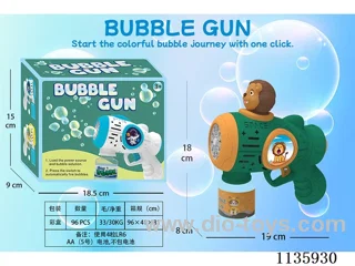 Automatic bubble gun with light not included battery