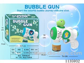 Automatic bubble gun with light not included battery