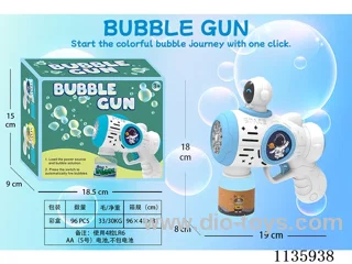 Automatic bubble gun with light not included battery