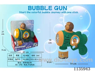 Automatic bubble gun with light not included battery