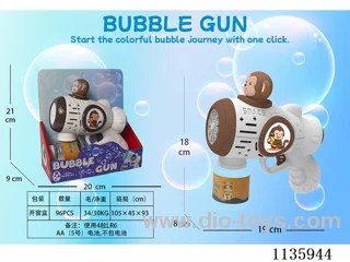 Automatic bubble gun with light not included battery