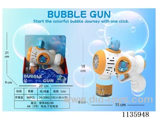 Automatic bubble gun with light not included battery