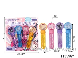 Sanrio bubble wands (4 colours, 4 models)