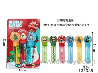Christmas bubble wands (3 colours, 3 models)