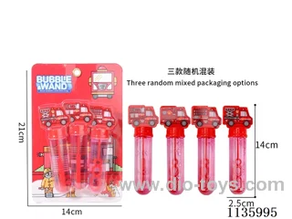 Fire engine bubble wands (1 colour 3 models)