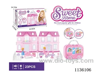 Villa Storage Box Princess with fence furniture (light music)