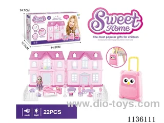Villa Storage Box 6 inch Princess with fence furniture (light music)