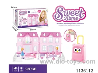Villa Storage Box Princess with fence furniture (light music)