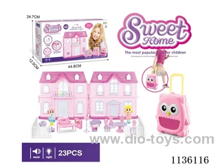 Villa Storage Box Princess with fence furniture (light music)