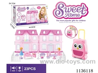 Villa Storage Box Princess with fence furniture (light music)