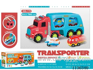 5 in 1 cartoon car truck toys (1 inertia car with 4 inertia car)