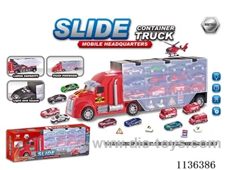 Large fire stowage car (large car glide function with light music/small car alloy glide))