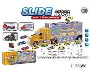 Large Engineering Storage Vehicle (Large Vehicle Glide Function with Lights Music/Small Vehicle Alloy Glide))