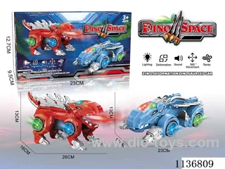 B/O Transformer Spray Dinosaur Chariot with Lights/Music
