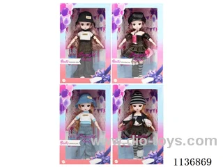 12’ 30cm 21 jointed solid 3D Lolita doll with real eyes + hair accessories mix & match