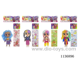 6 inch solid body sticker doll + DIY stickers