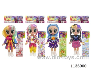 10 inch empty body sticker doll + DIY sticker (with music)
