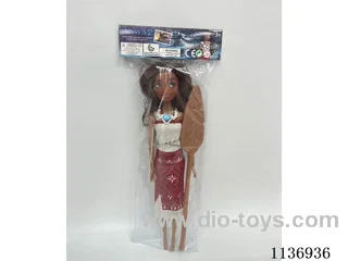 11 inch solid body of the second generation of Ocean Kiwi Princess Moana + necklace + oars