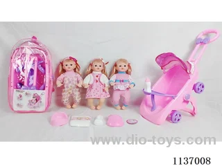 16’ Drinking Doll (with urinal, English IC, stroller and 4 pcs set)