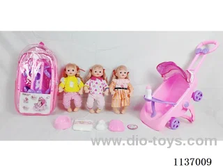 16’ Drinking Doll (with urinal, English IC, stroller and 4 pcs set)