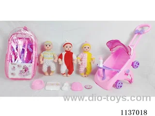 16’ Drinking Doll with Pee Wee, English IC, Stroller and 4 pcs set