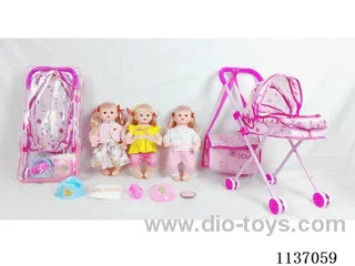 16’ Drinking Doll (with Pee, English IC, Iron Trolley + 5 pcs)