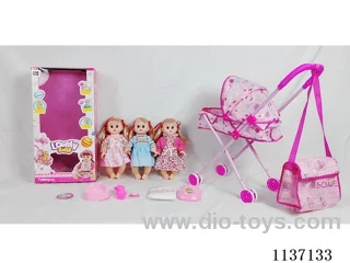 14’ Drinking Doll (with Pee, English IC, Iron Trolley, 5pcs set)