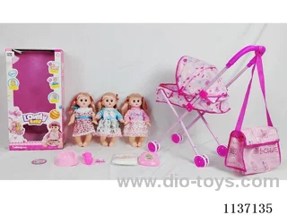 14’ Drinking Doll (with Pee, English IC, Iron Trolley, 5pcs set)