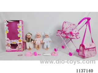 14’ Drinking Doll (with Pee, English IC, Iron Trolley, 5pcs set)