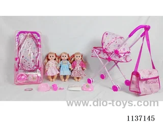 14’ Drinking Doll (with Pee, English IC, Iron Trolley, 5pcs set)