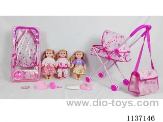 14’ Drinking Doll (with Pee, English IC, Iron Trolley, 5pcs set)