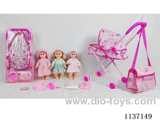 14’ Drinking Doll (with Pee, English IC, Iron Trolley, 5pcs set)