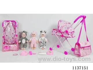 14’ Drinking Doll (with Pee, English IC, Iron Trolley, 5pcs set)