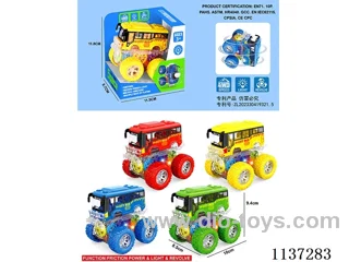 Dazzle colour / 4WD / dual inertia stunt bus (with lights)